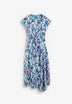 VESTIDO MIDI ESTAMPADO CON LAZADA