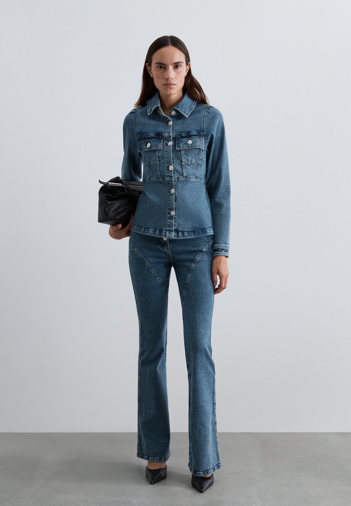 CAMISA DENIM CINTURÓN