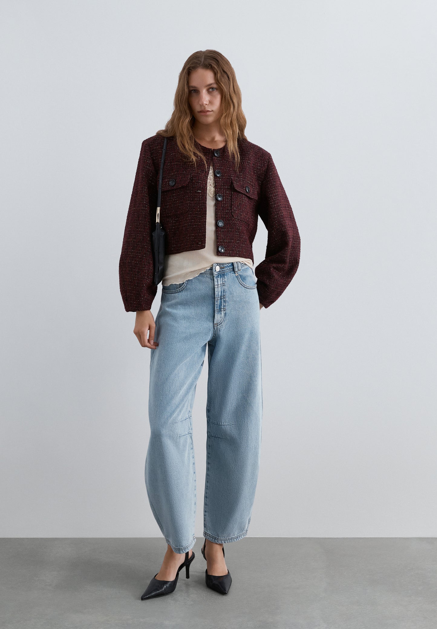 CHAQUETA TWEED HILO METALIZADO