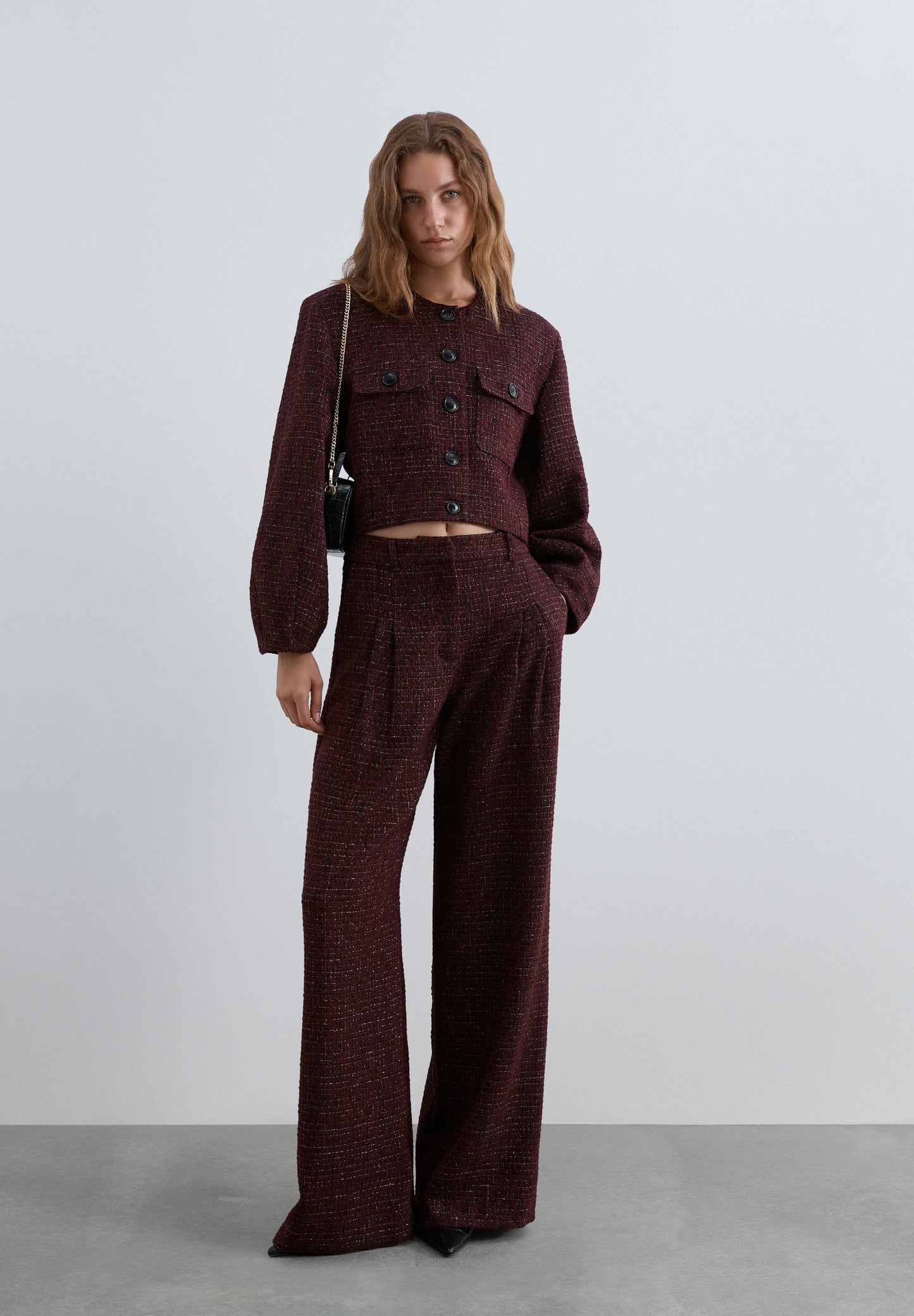 CHAQUETA TWEED HILO METALIZADO