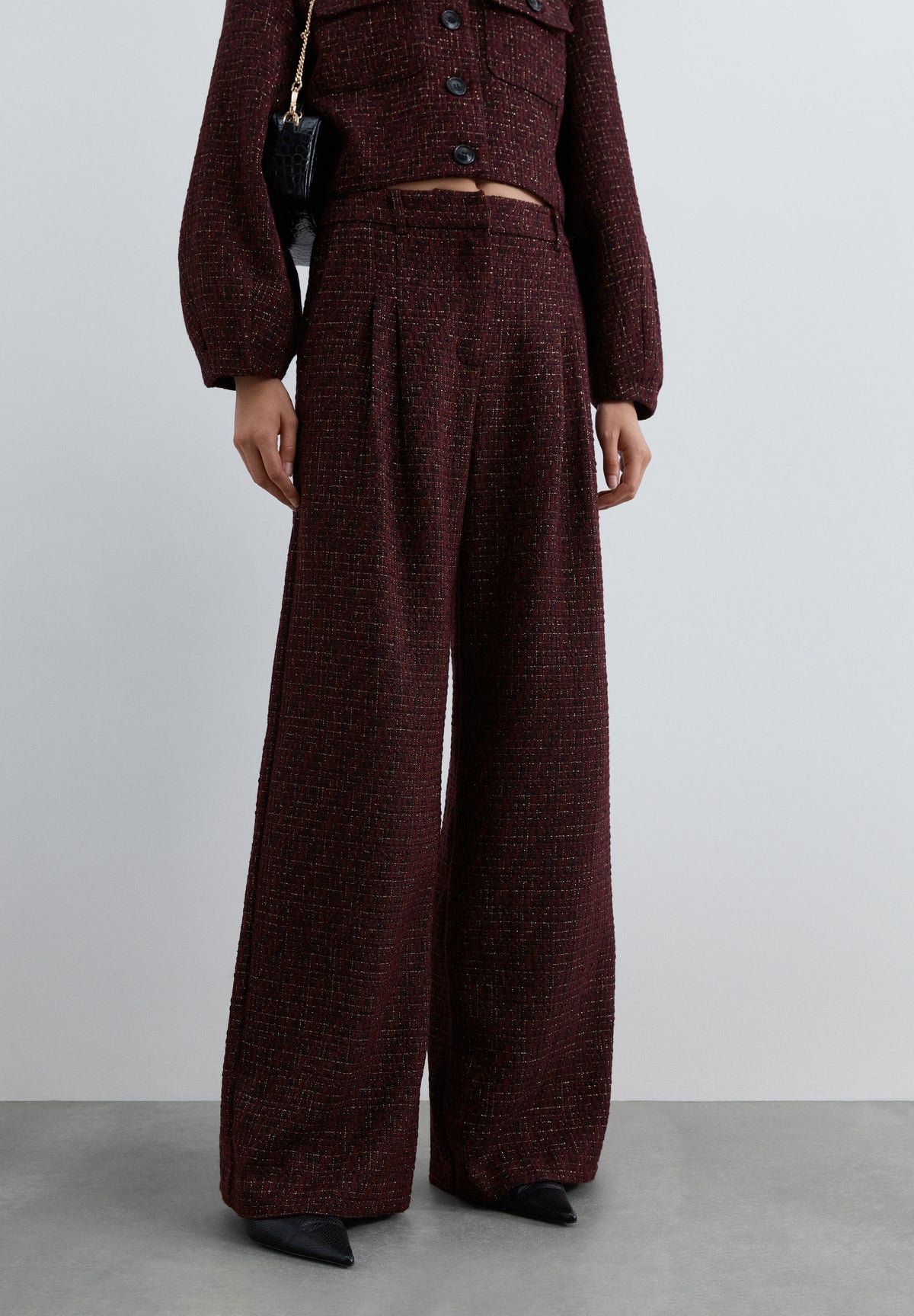 PANTALÓN TWEED WIDE LEG