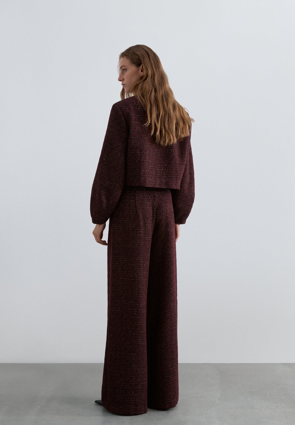 PANTALÓN TWEED WIDE LEG