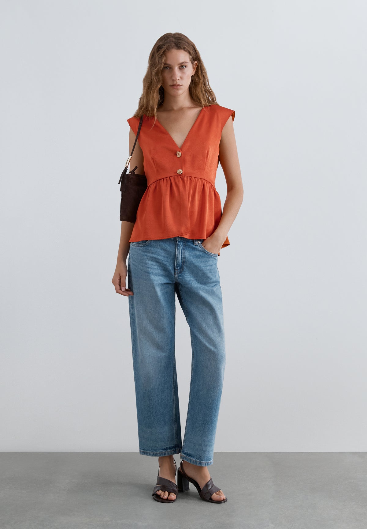 TOP SATINADO PEPLUM
