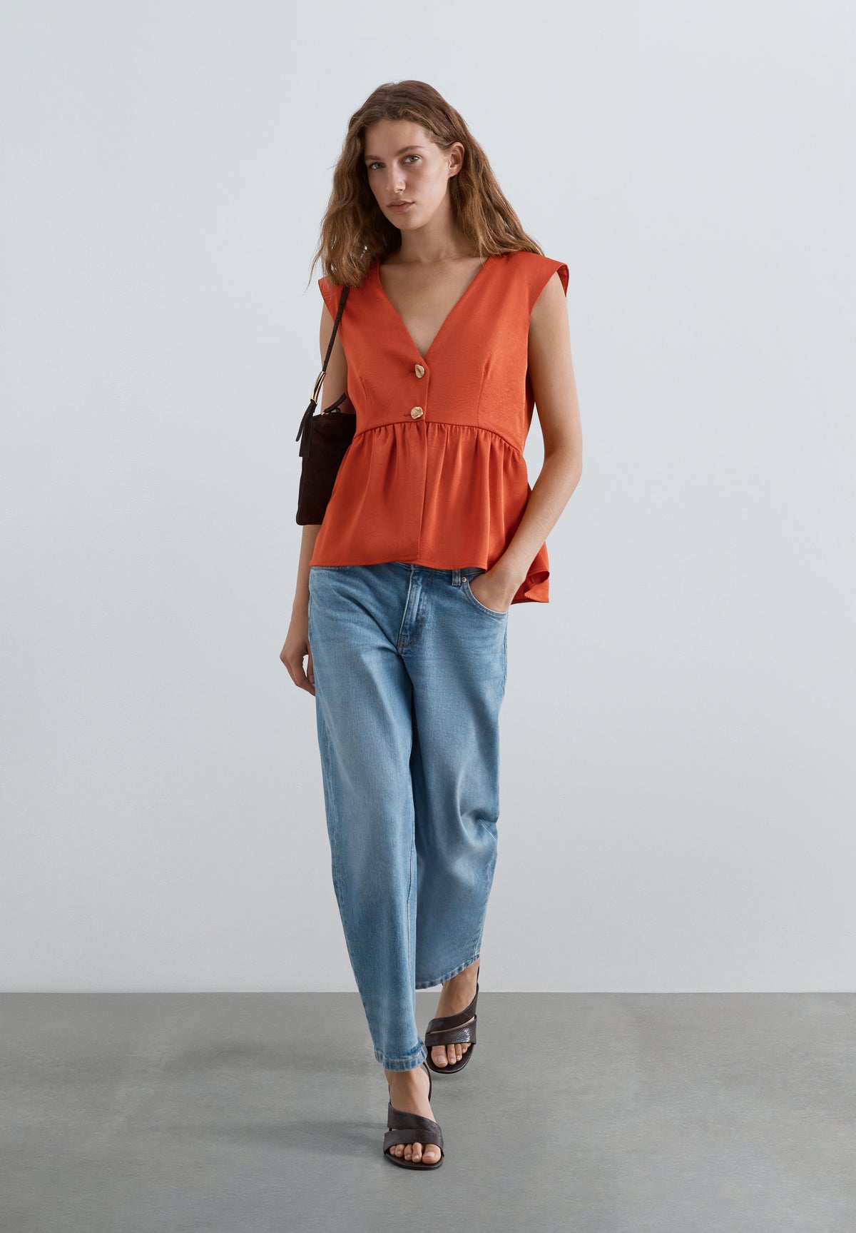 TOP SATINADO PEPLUM