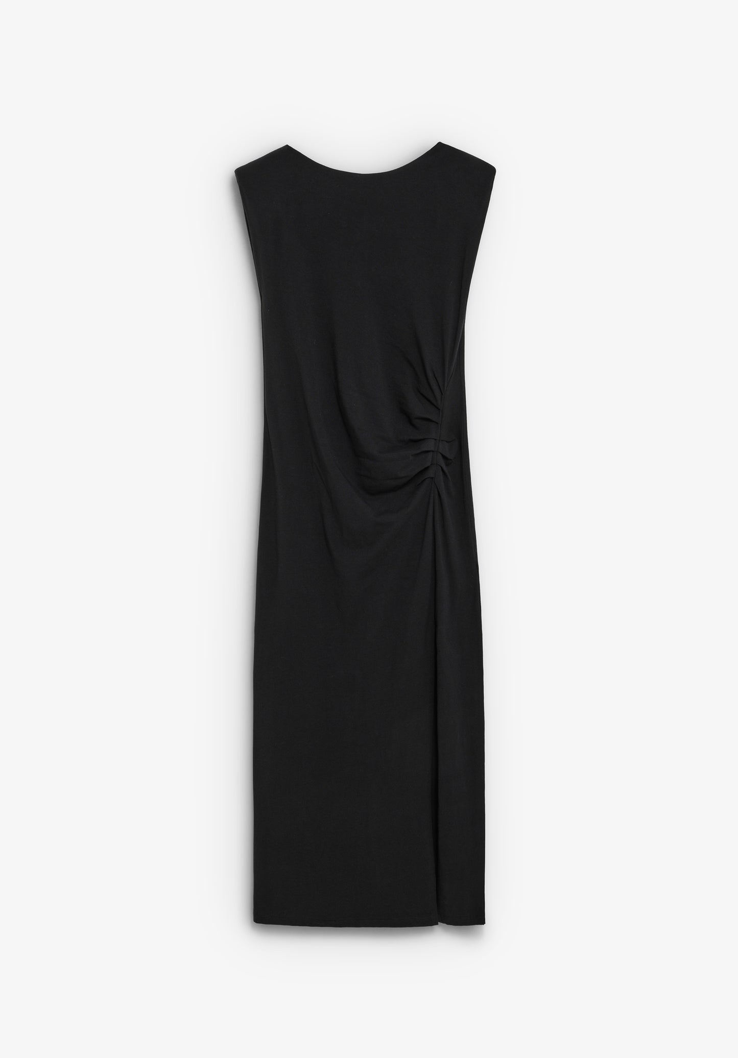 VESTIDO MIDI DRAPEADO LATERAL