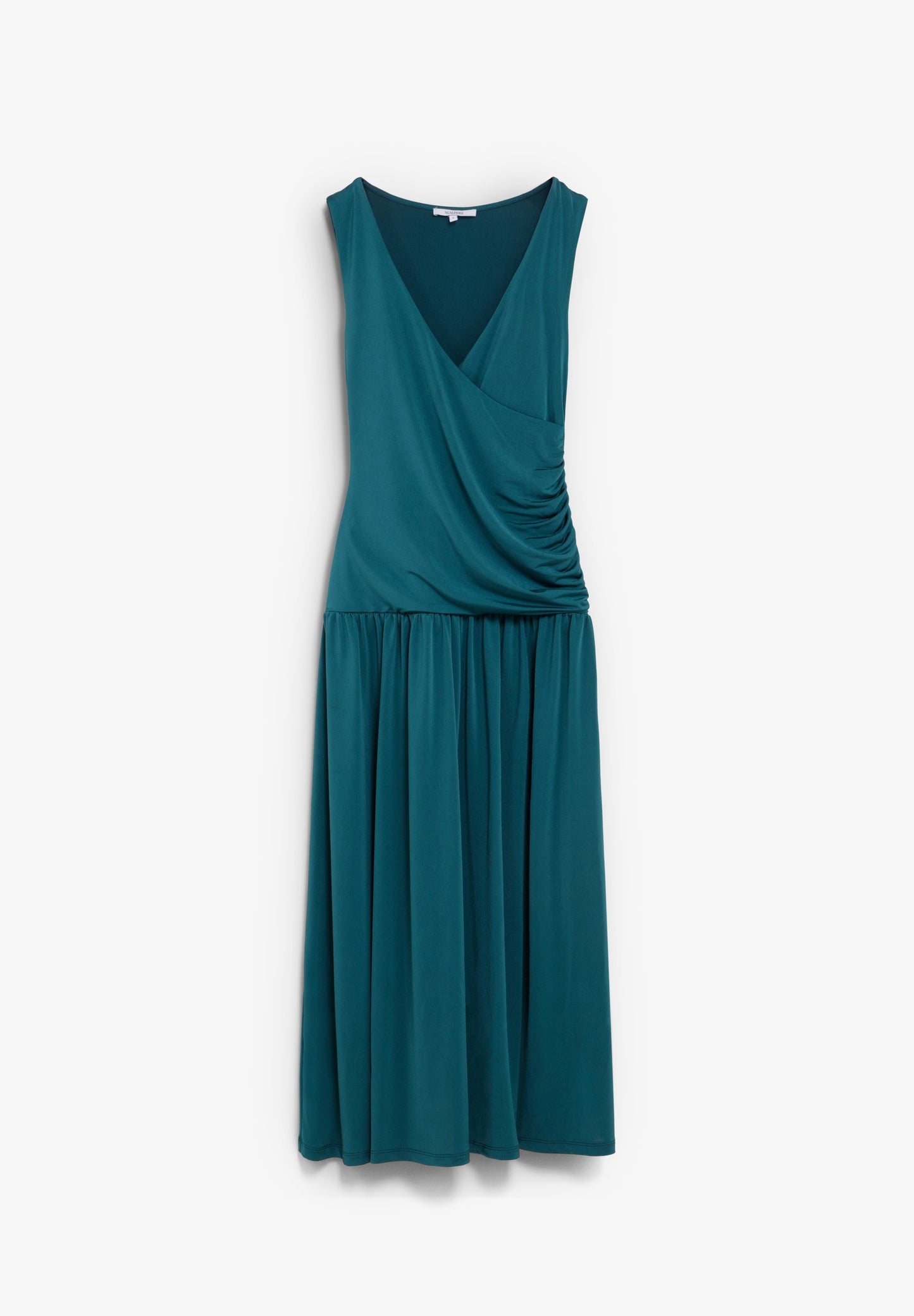 VESTIDO EVASÉ LARGO DRAPEADO