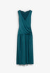VESTIDO EVASÉ LARGO DRAPEADO