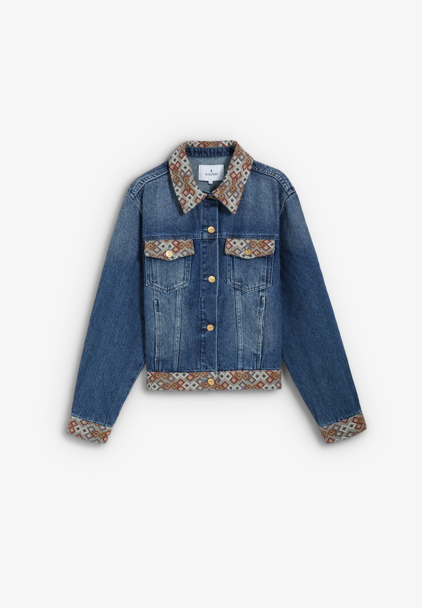 CHAQUETA VAQUERA ESTAMPADO ÉTNICO