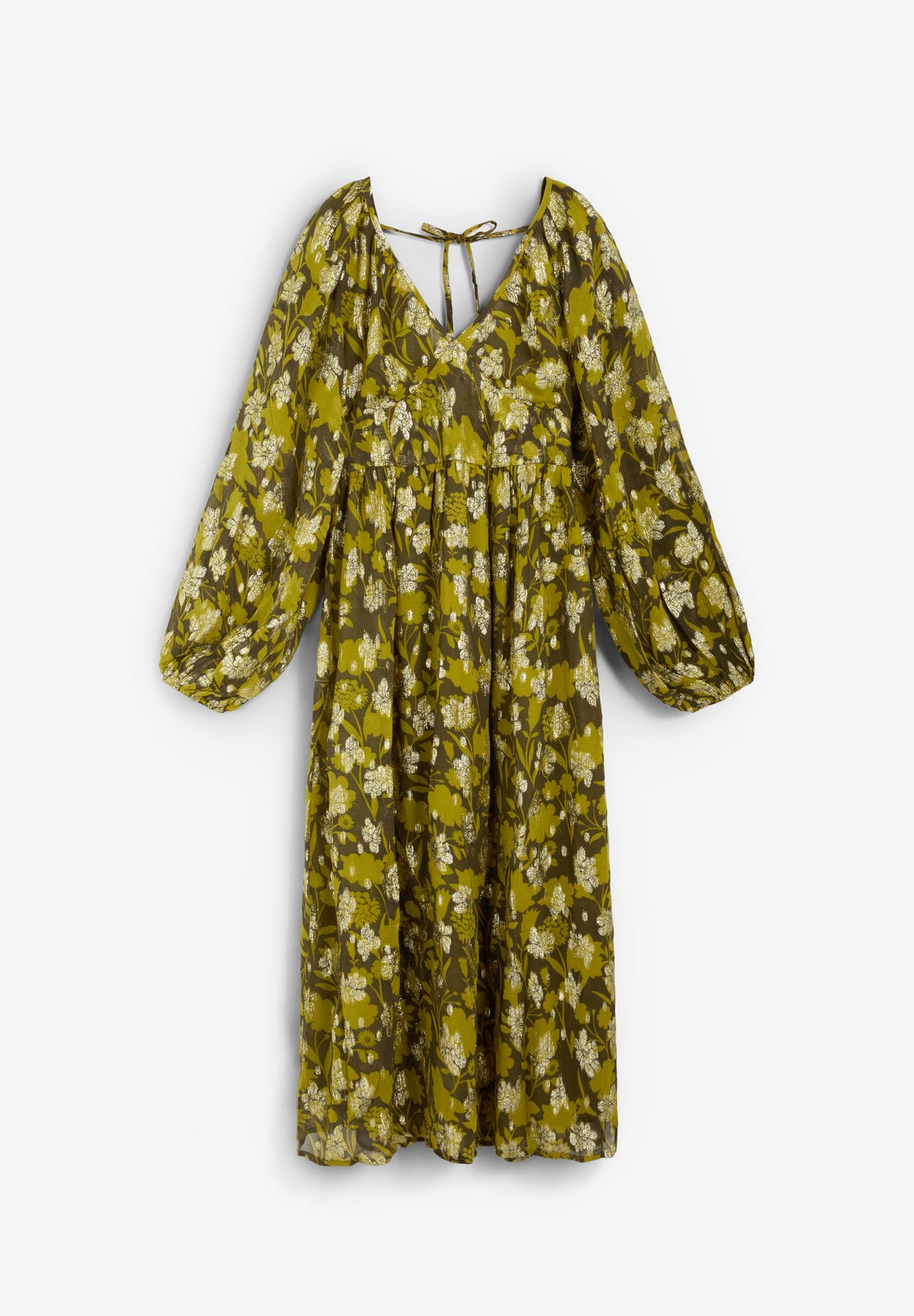 VESTIDO LÚREX ESTAMPADO FLORAL