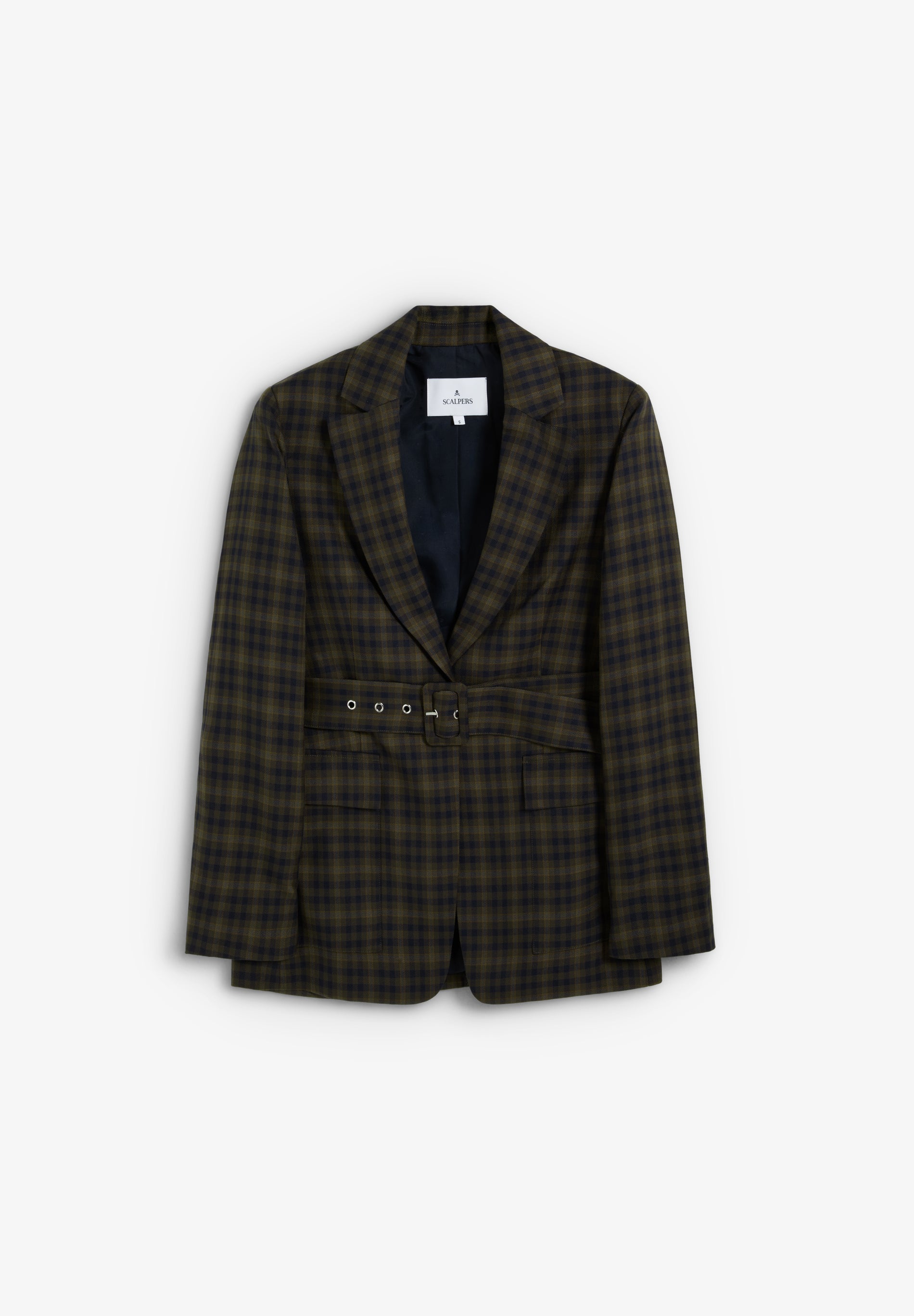 BLAZER CUADROS CON CINTURÓN