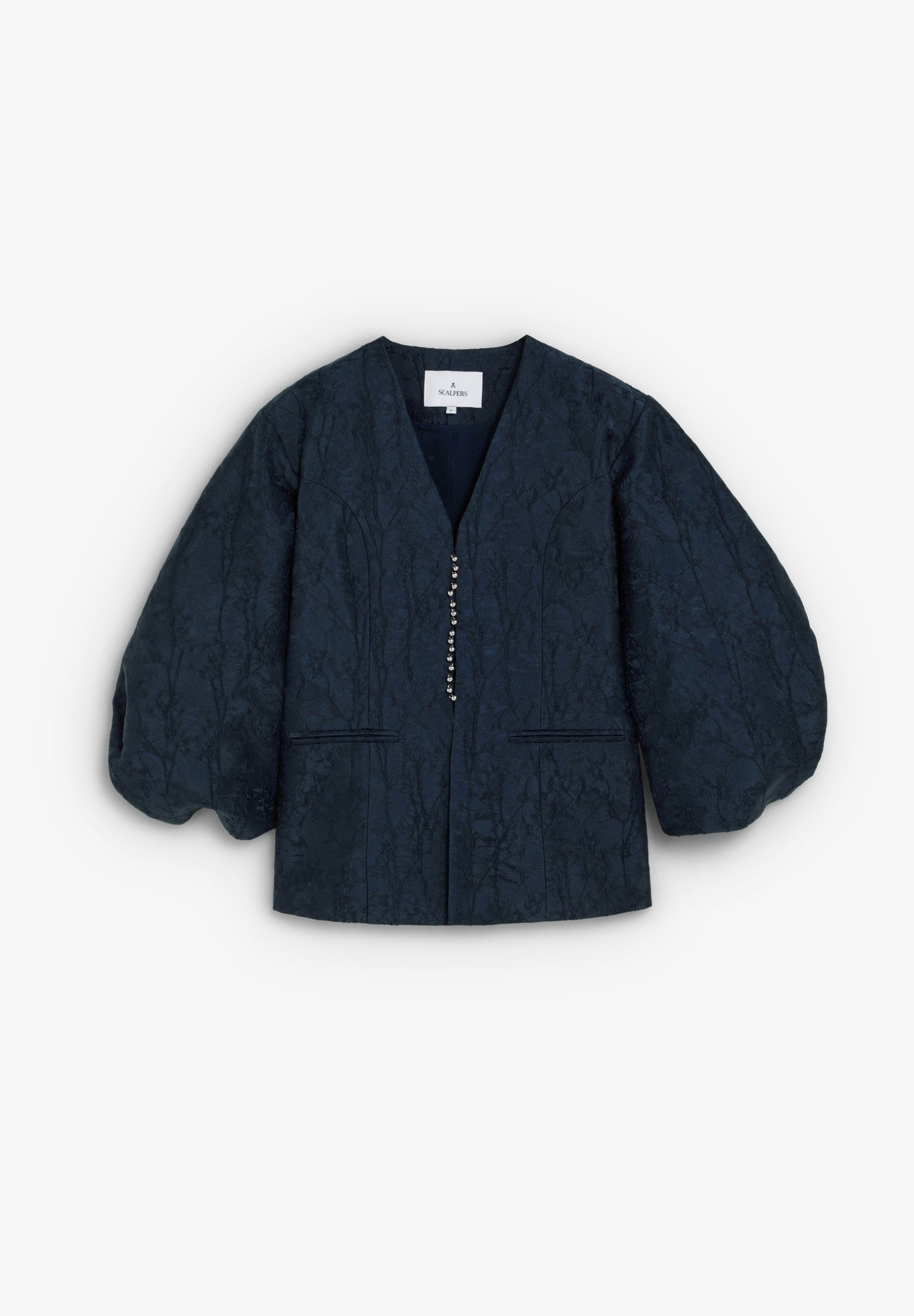 BLAZER JACQUARD MANGAS CON VOLUMEN