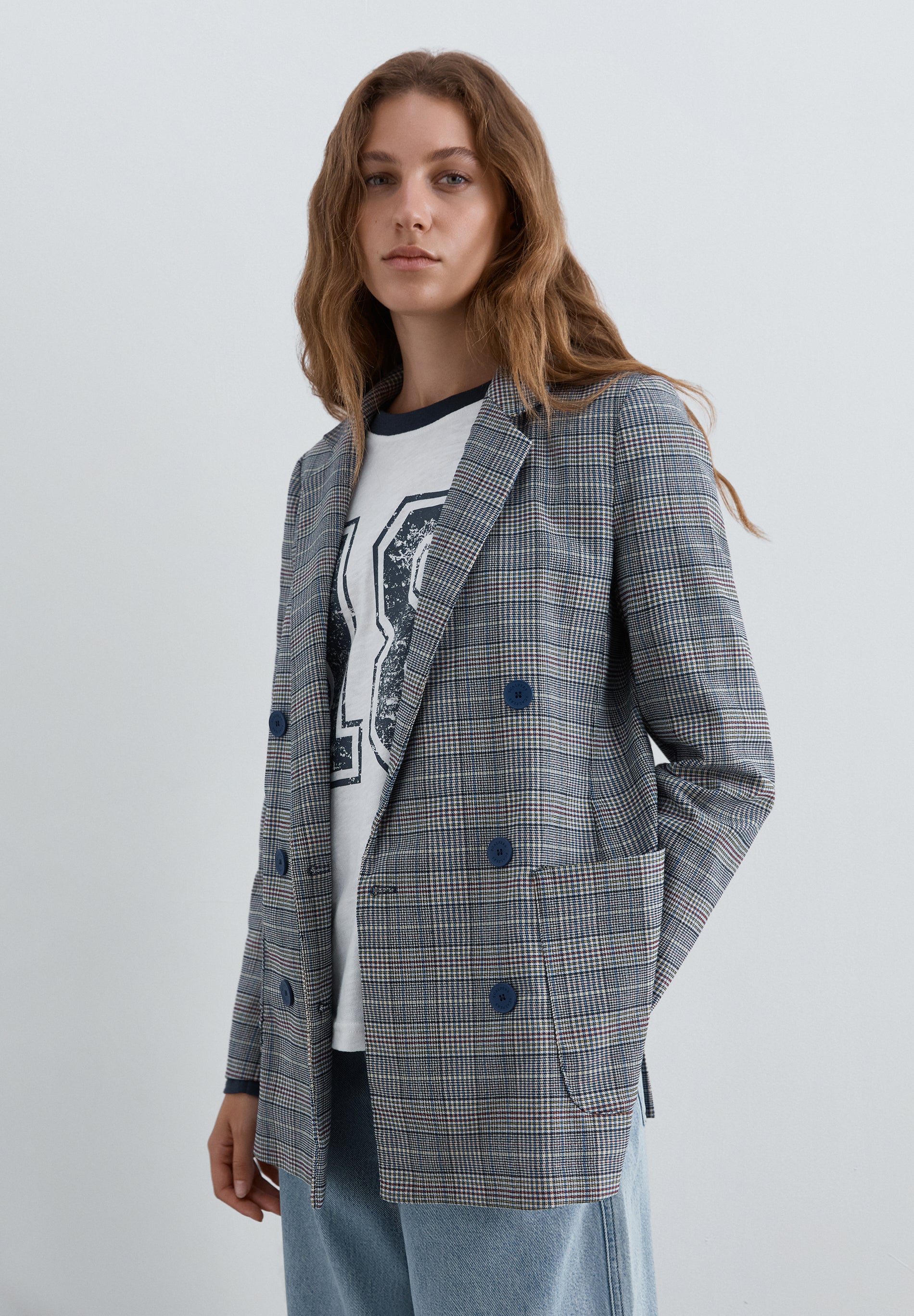 BLAZER CRUZADA CUADROS