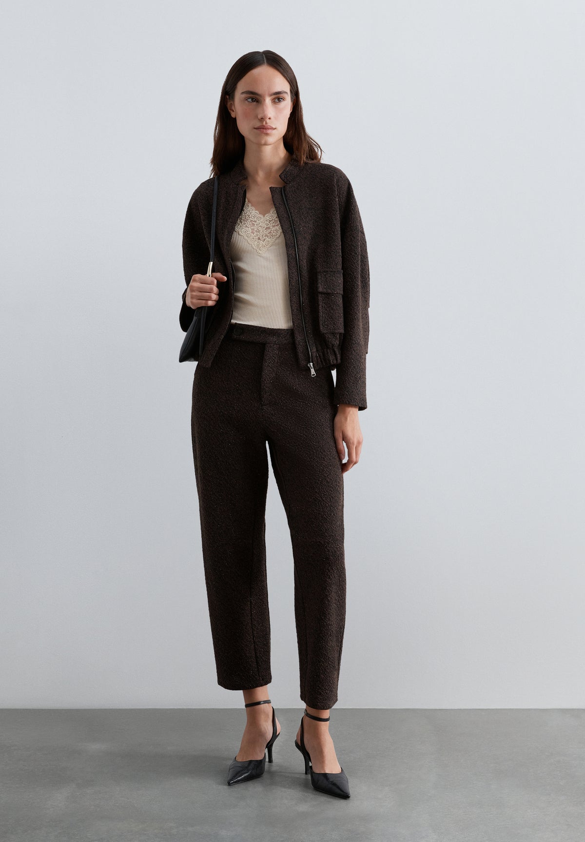 CHAQUETA BOMBER LÚREX