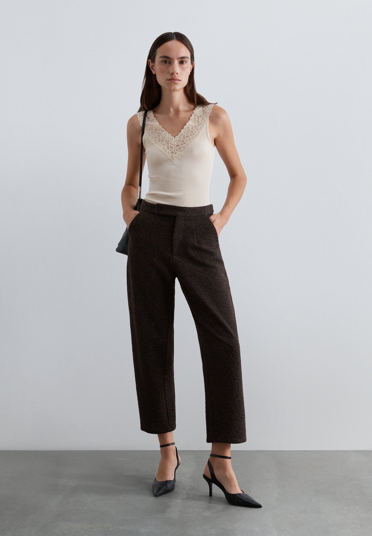 PANTALÓN RECTO LÚREX