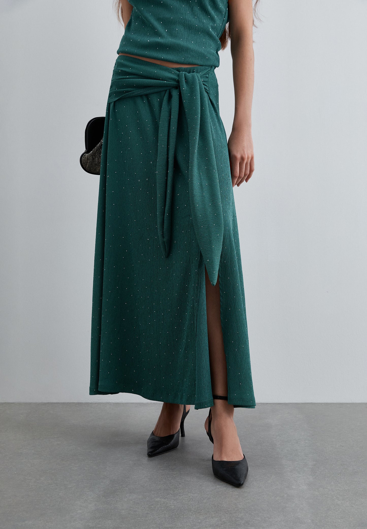 FALDA MIDI STRASS