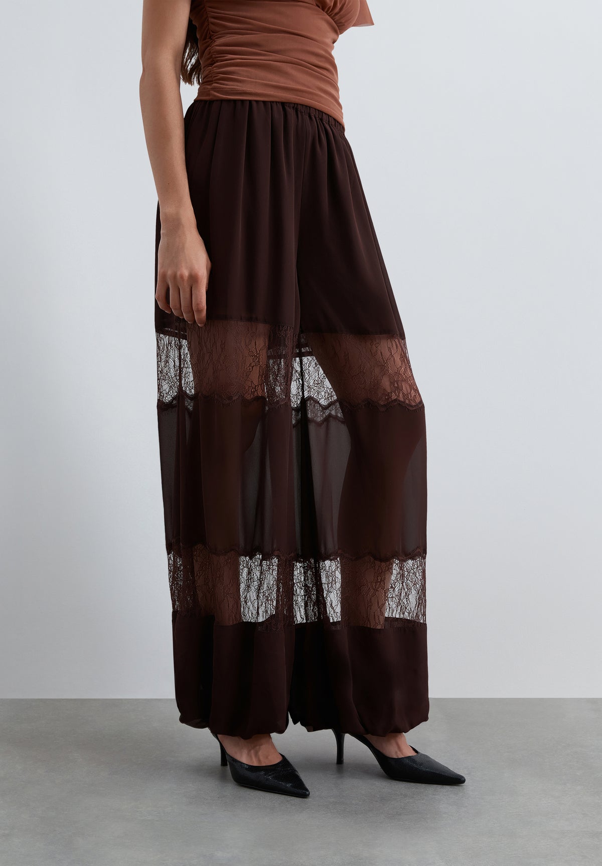 PANTALÓN BOMBACHO ENCAJE
