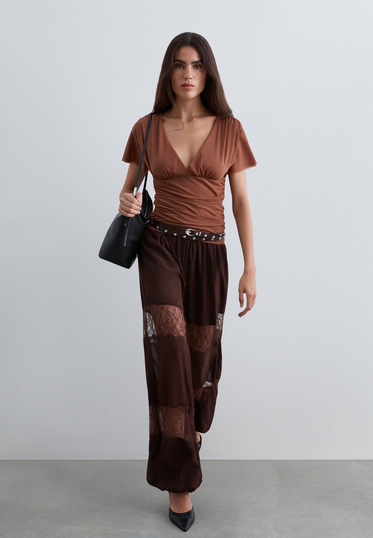 PANTALÓN BOMBACHO ENCAJE