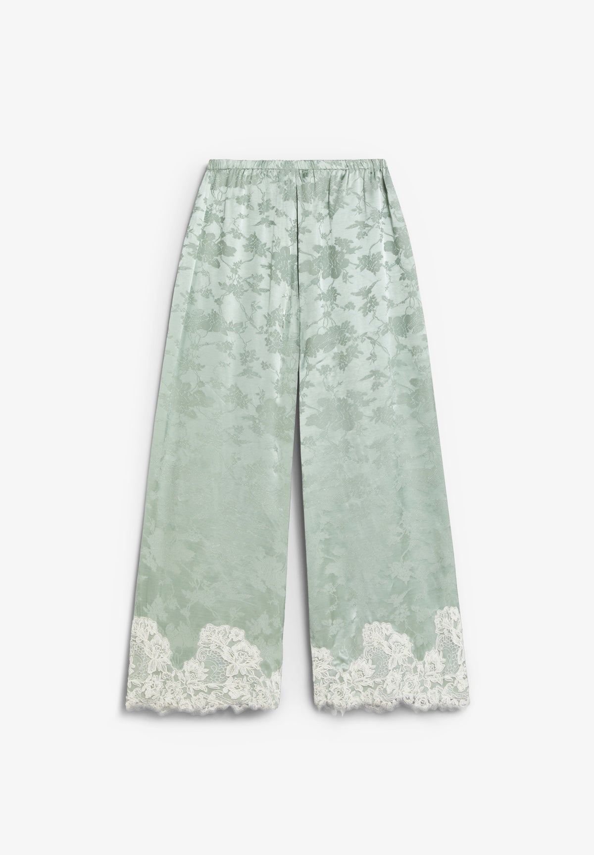 PANTALÓN JACQUARD CON ENCAJE
