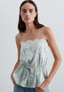 TOP JACQUARD CON ENCAJE