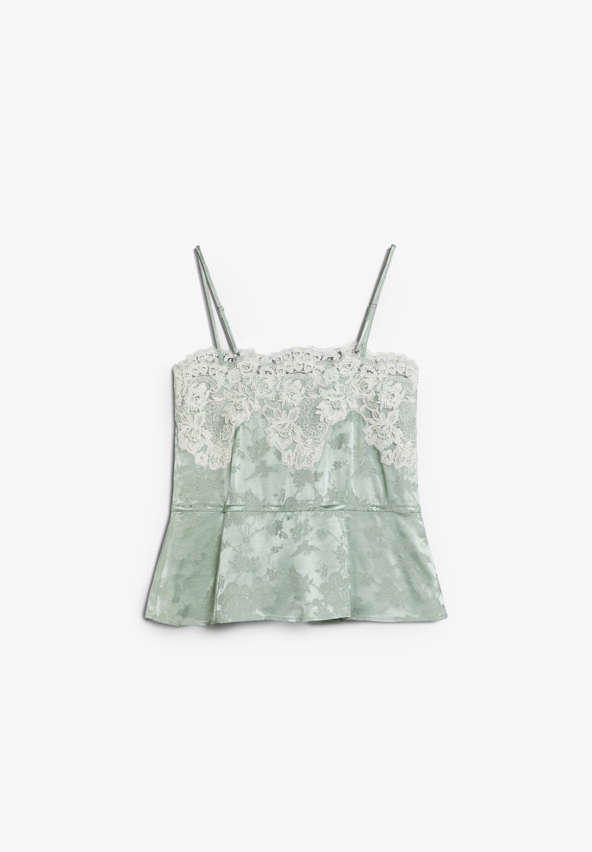TOP JACQUARD CON ENCAJE
