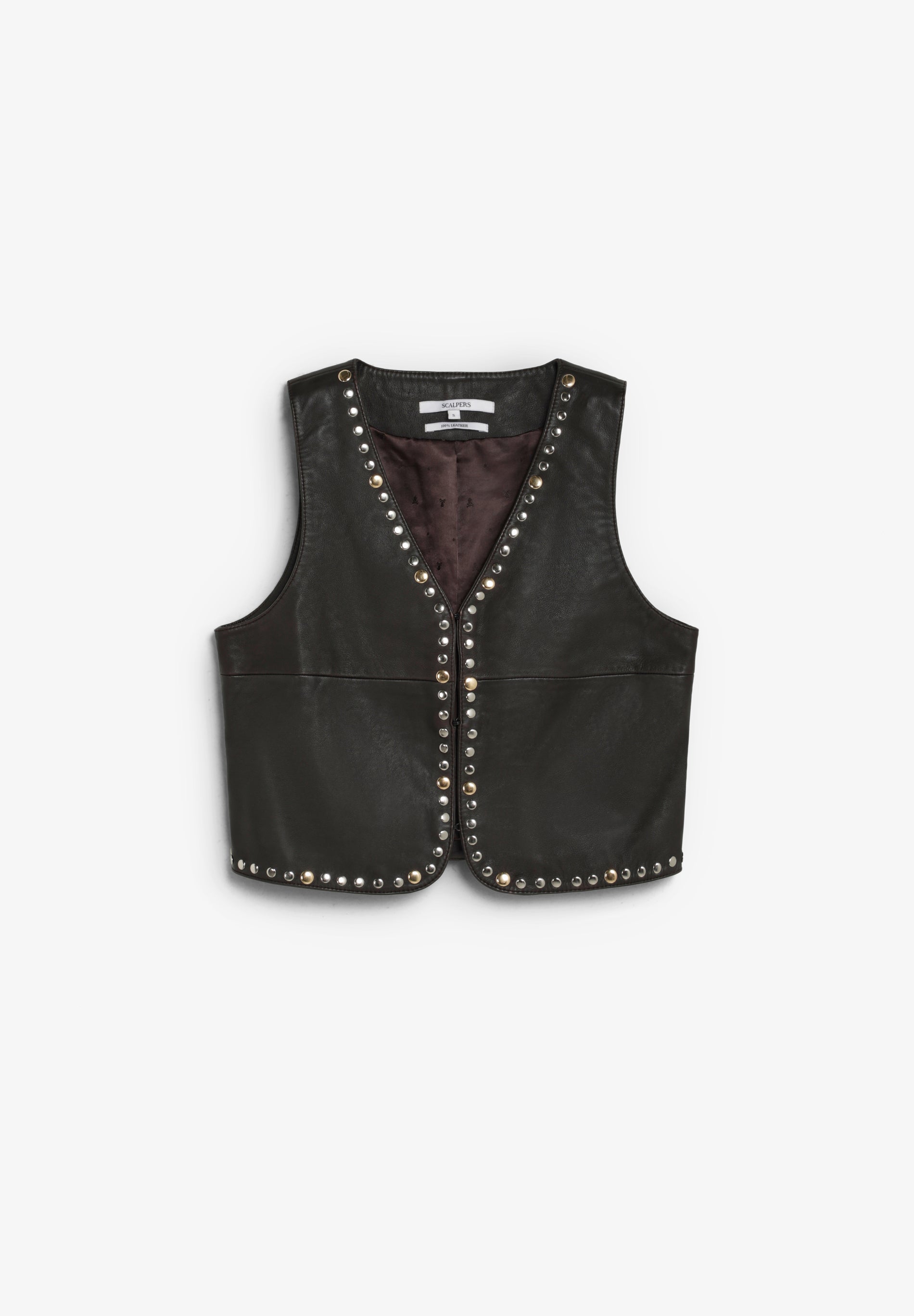 CHALECO PIEL STUDS
