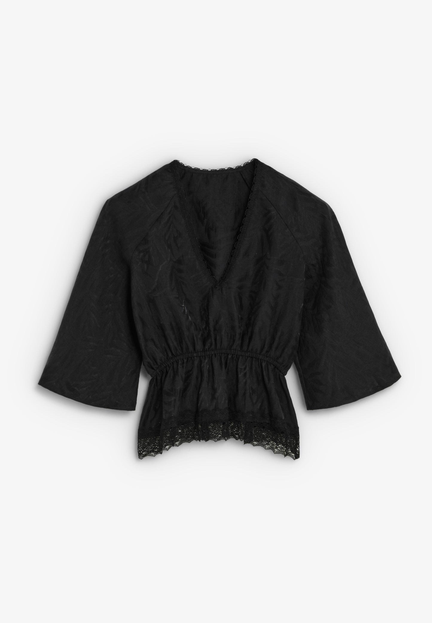 TOP SATINADO ESCOTE PICO