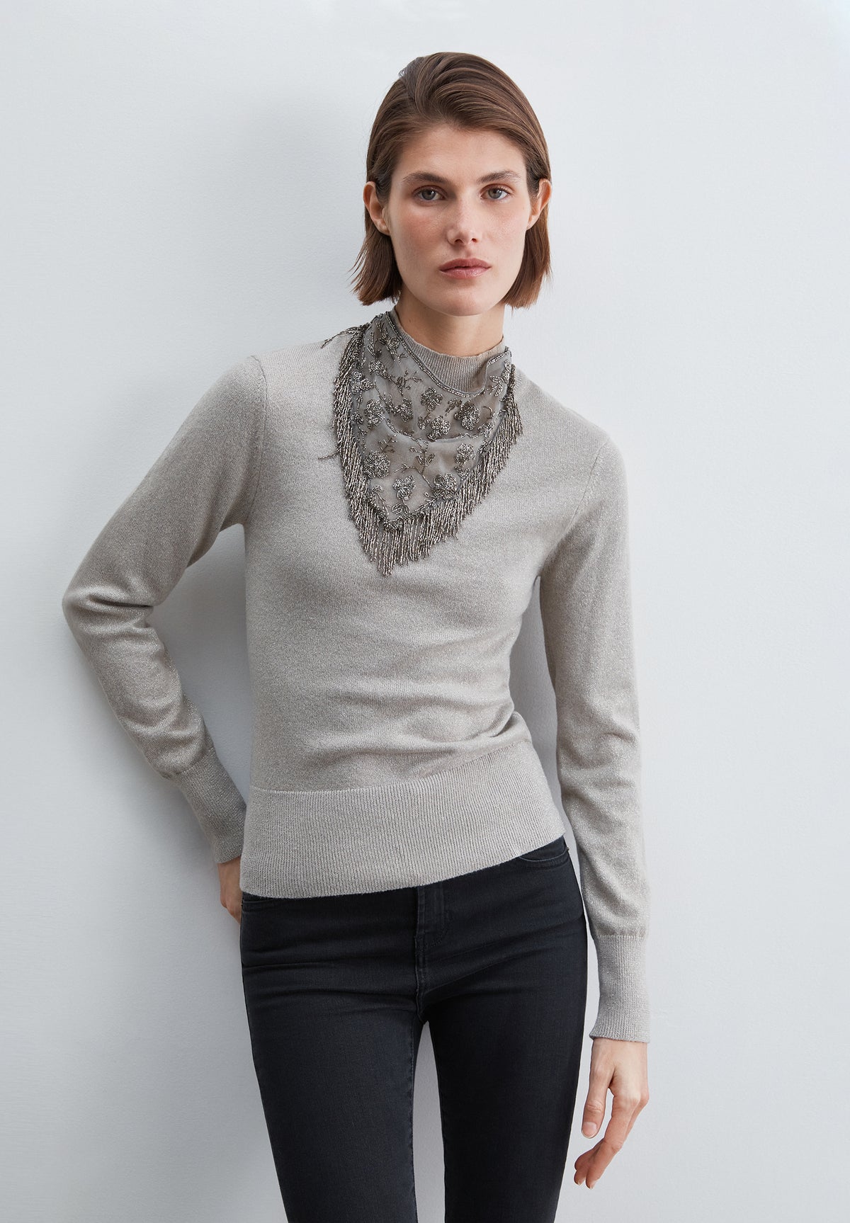 JERSEY LÚREX CUELLO PERKINS