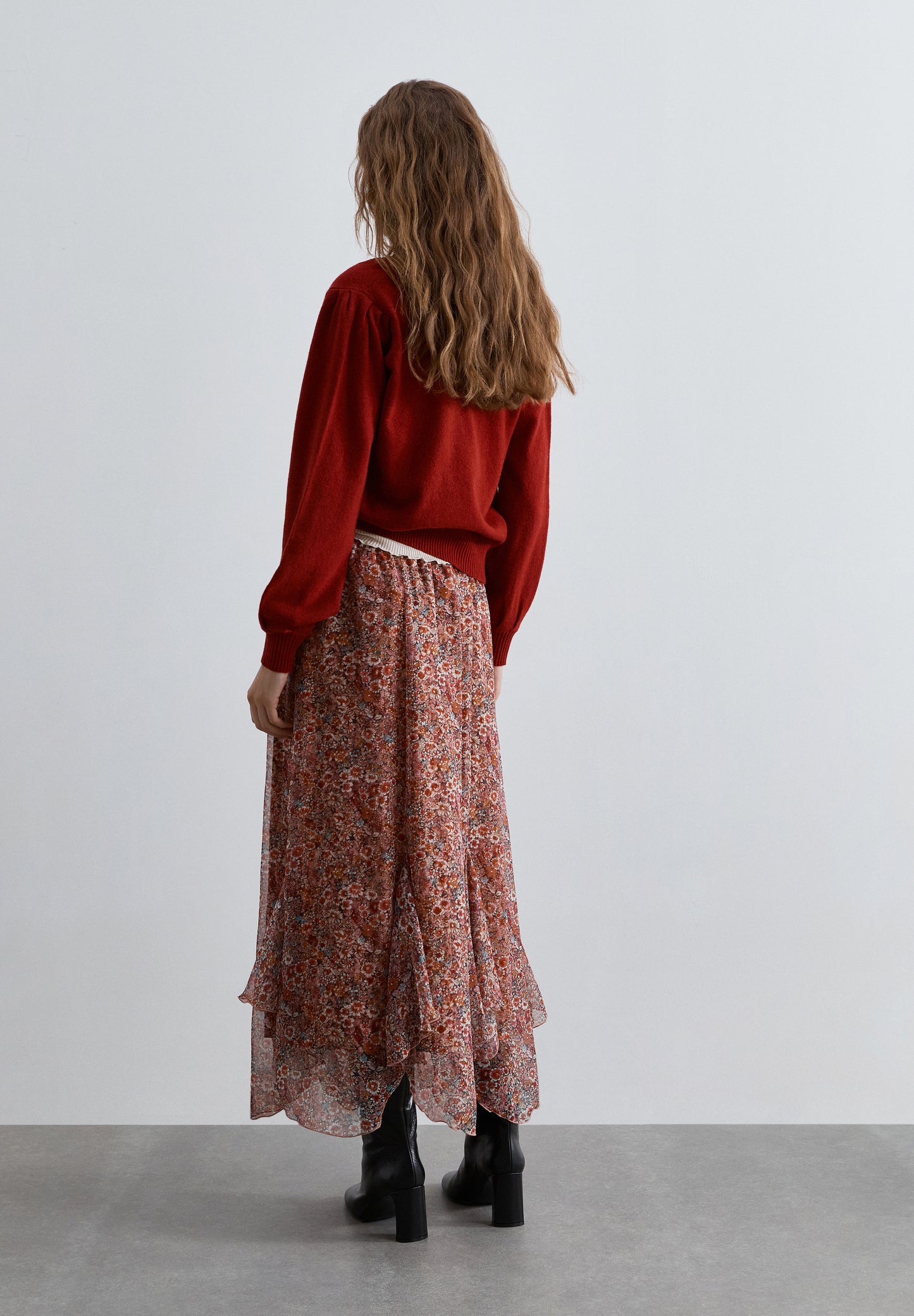 FALDA LARGA ESTAMPADO FLORAL