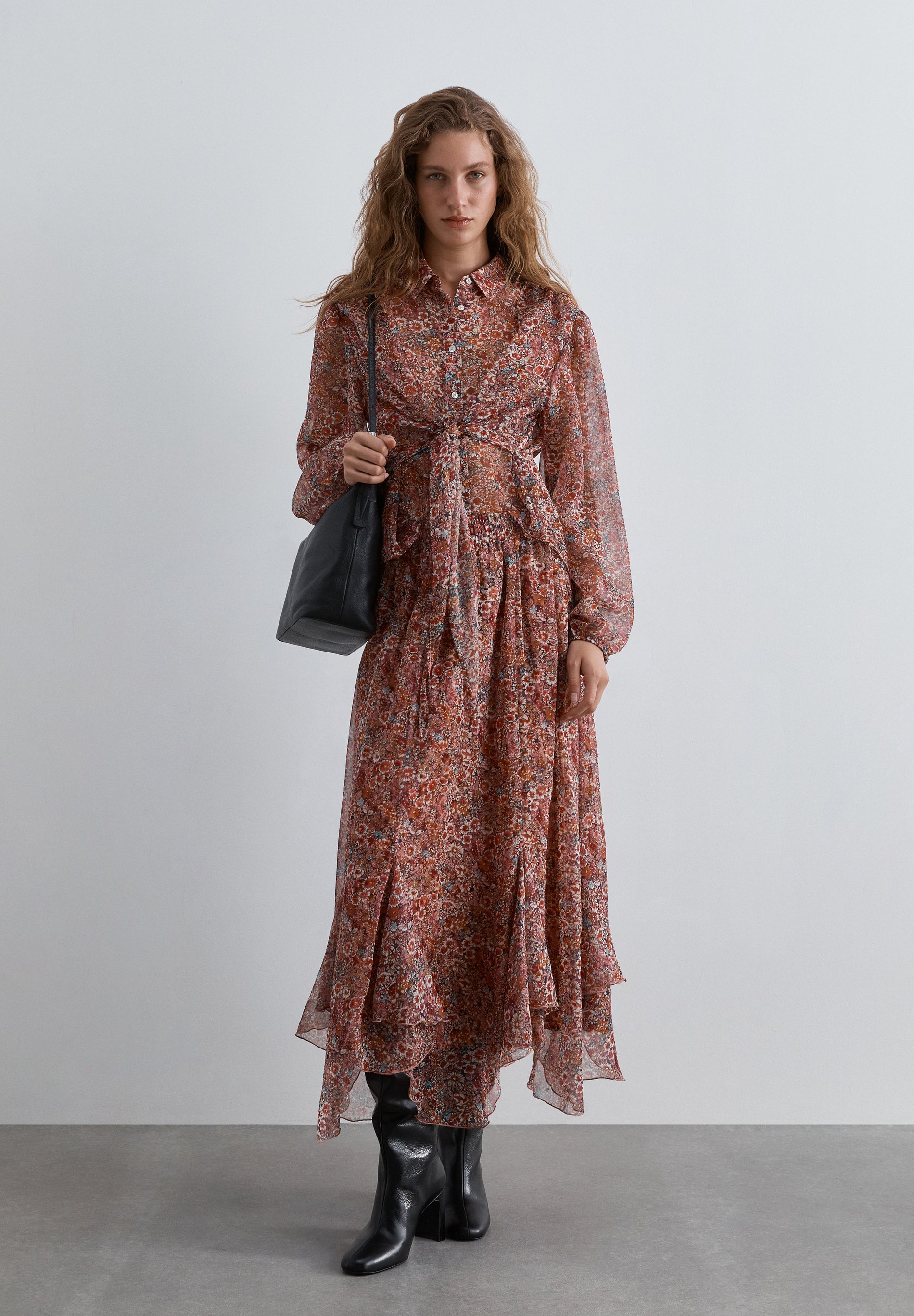 FALDA LARGA ESTAMPADO FLORAL