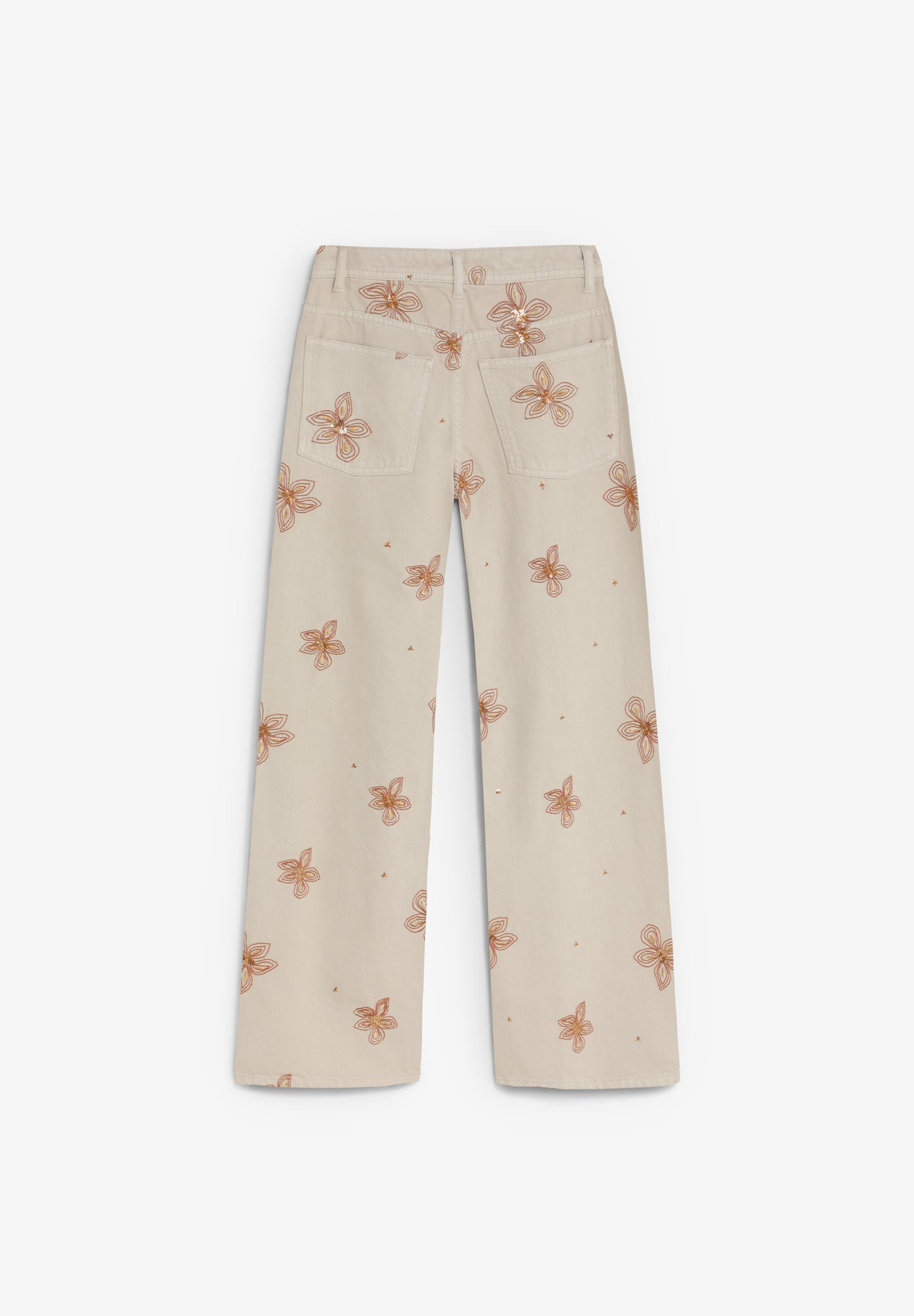 SCNEWEMB FLOWER DENIM PANT