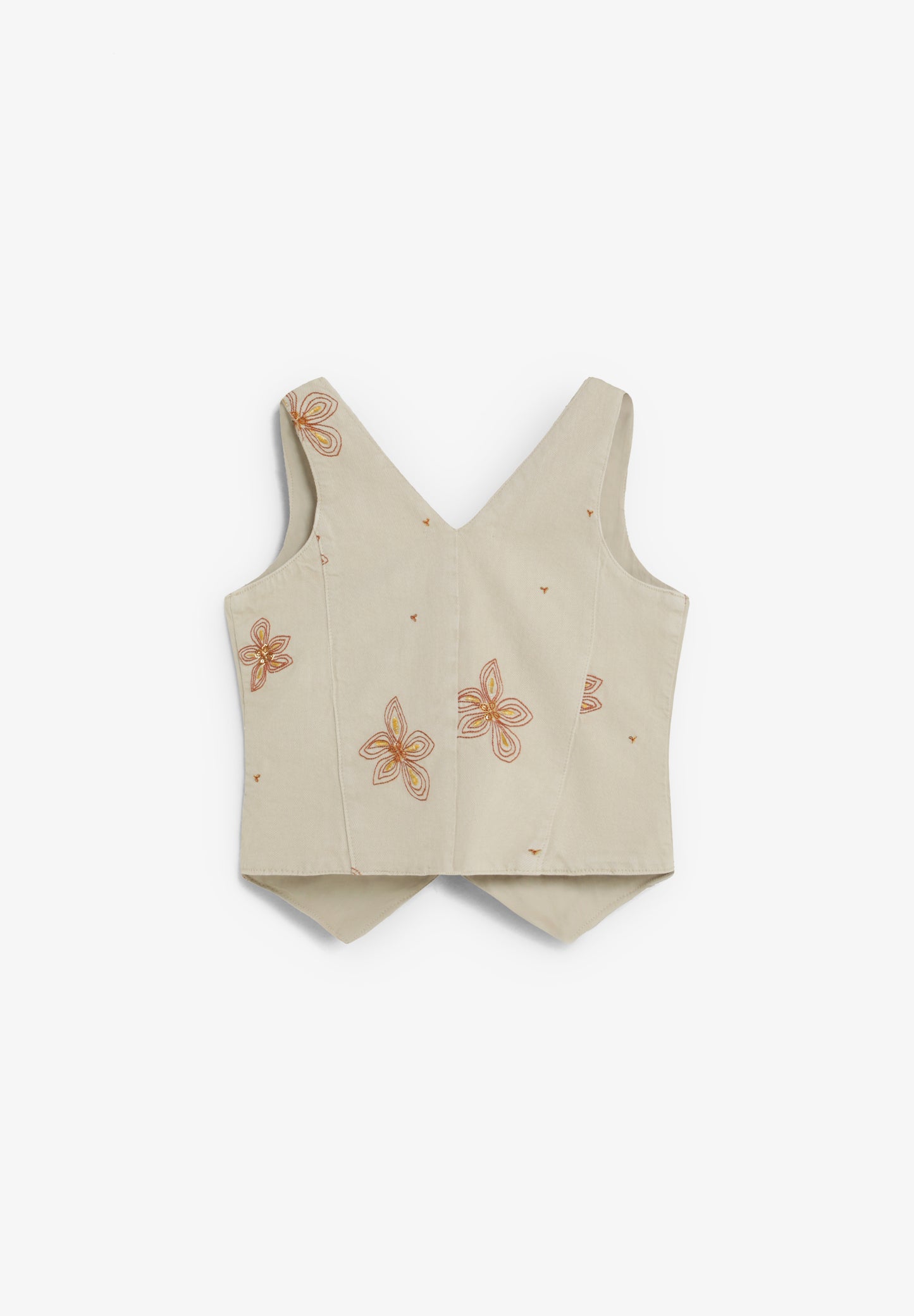 SCNEWEMB FLOWER DENIM VEST