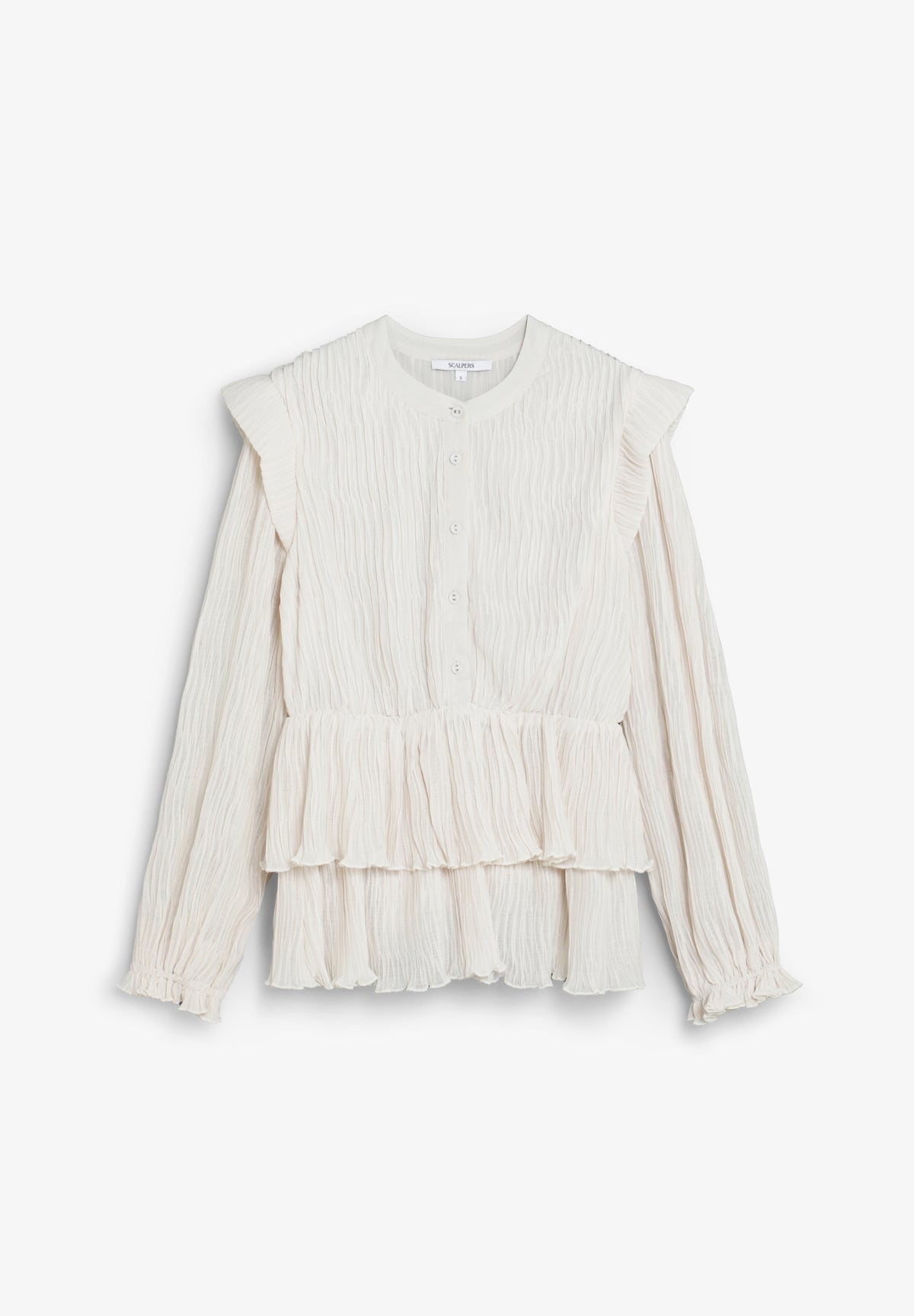 BLUSA PLISADA VOLANTES