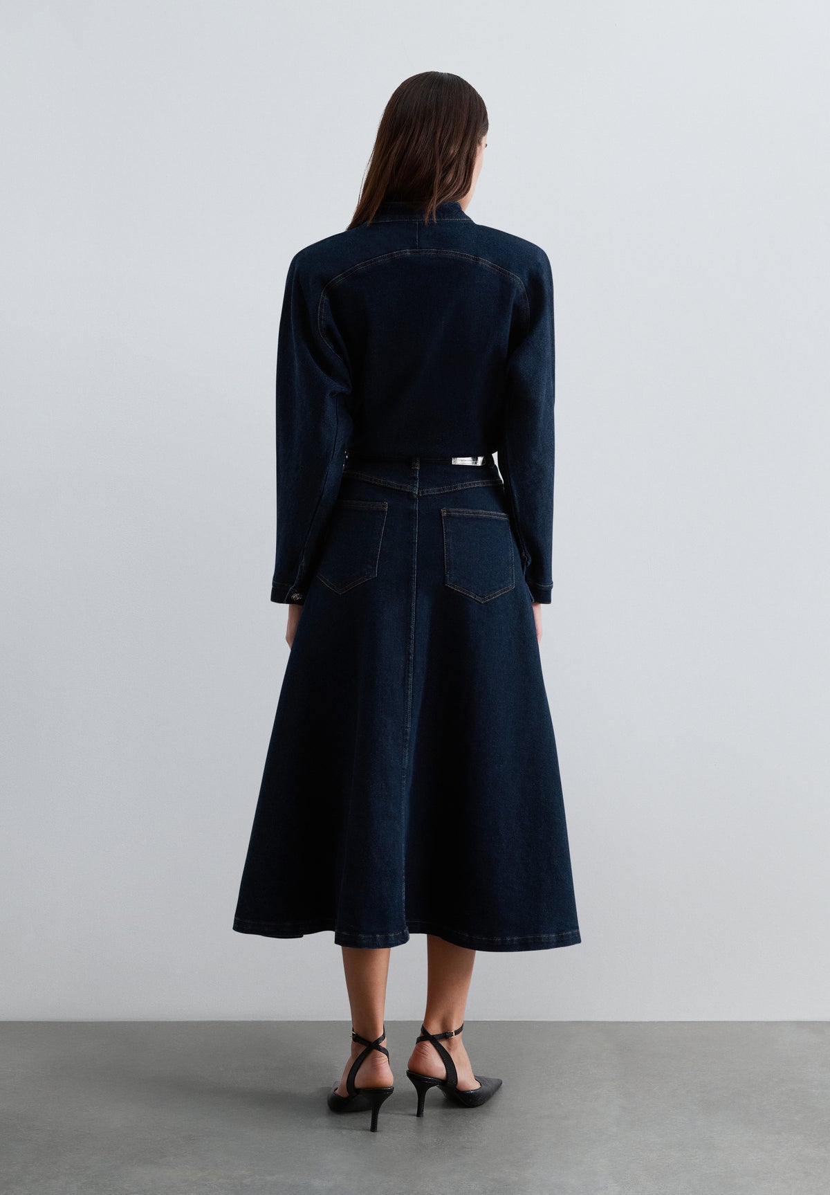 VESTIDO DENIM MANGAS VOLUMEN