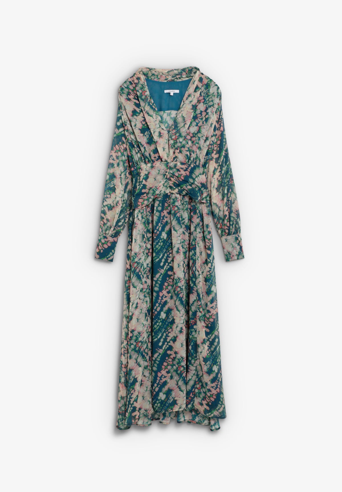 VESTIDO ESTAMPADO CINTURA DRAPEADA