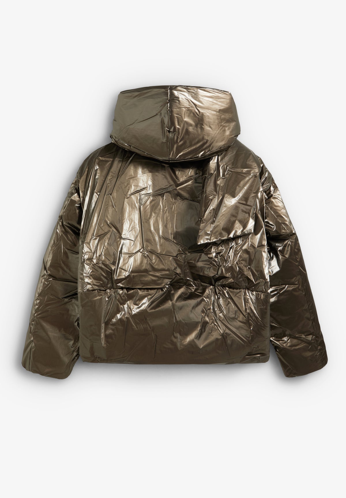 SCSCARF SHINNY PUFFER COAT