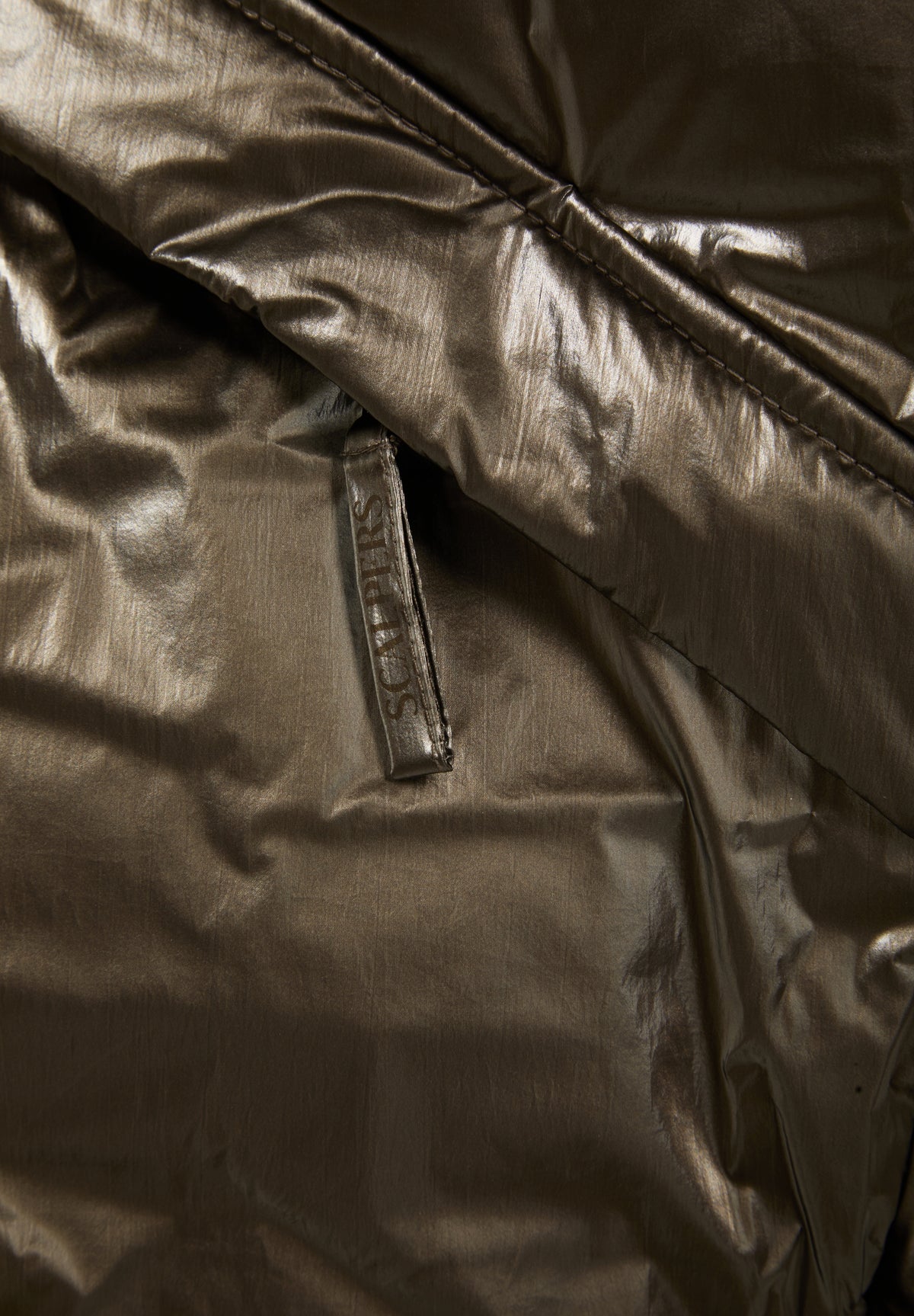 SCSCARF SHINNY PUFFER COAT