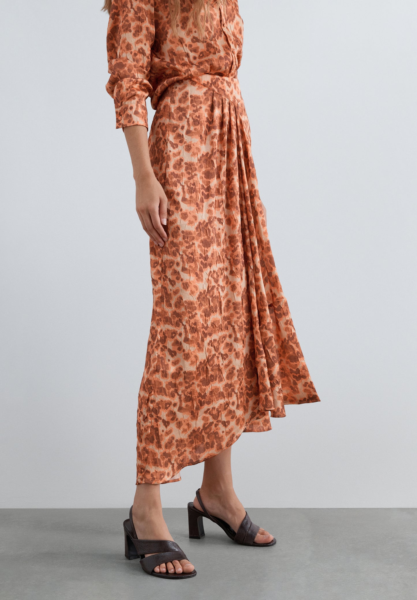 FALDA MIDI ANIMAL PRINT