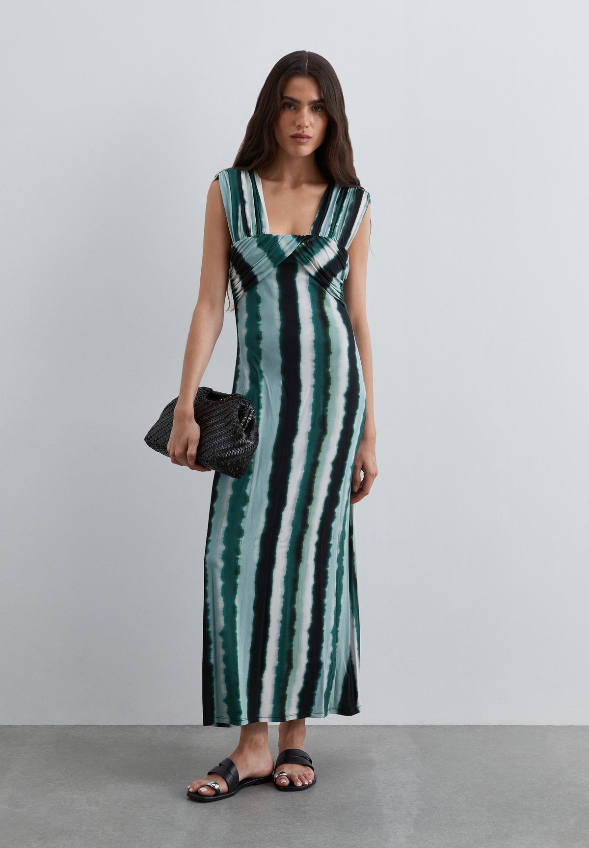 VESTIDO DRAPEADO ESTAMPADO TIE-DYE