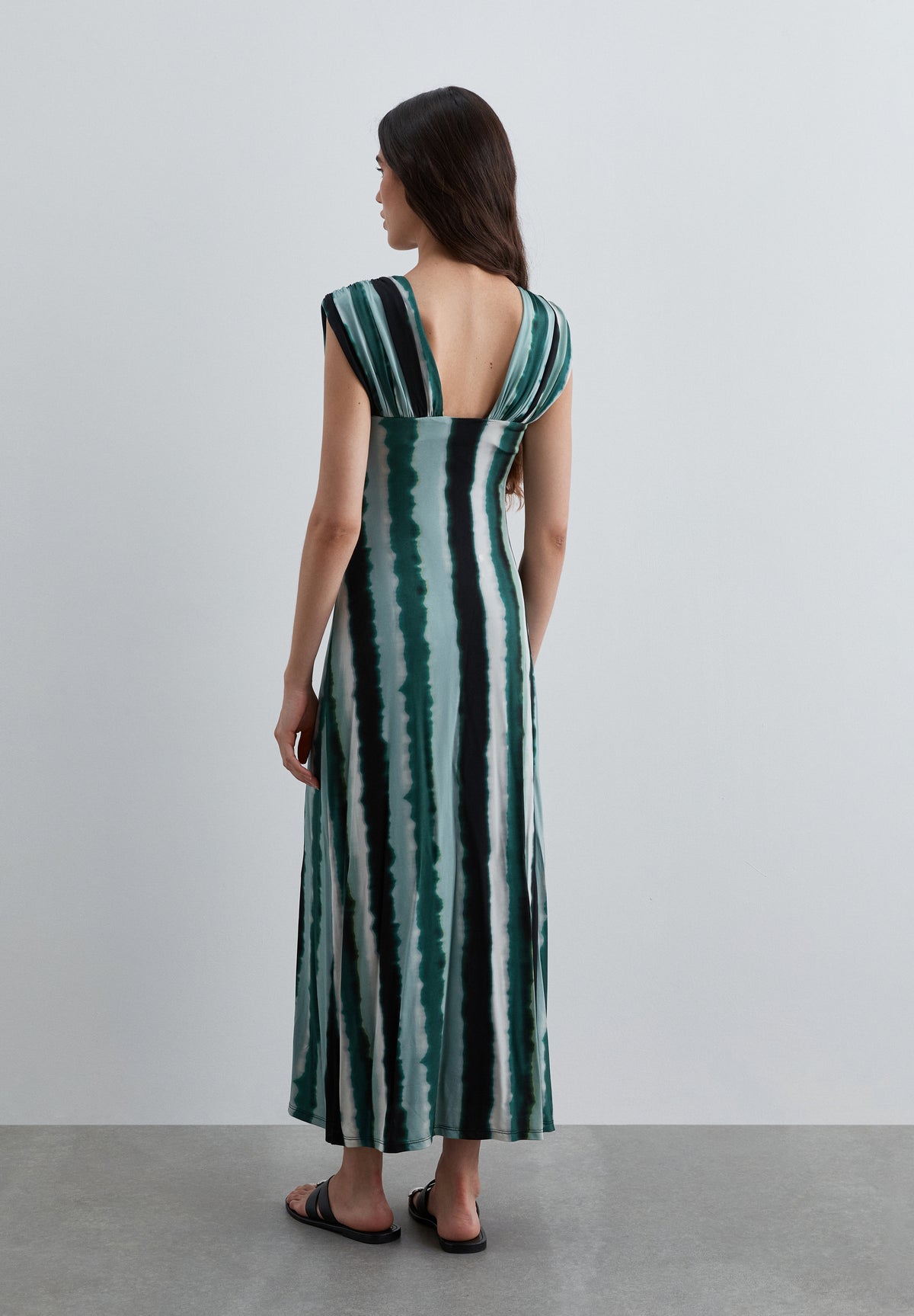 VESTIDO DRAPEADO ESTAMPADO TIE-DYE