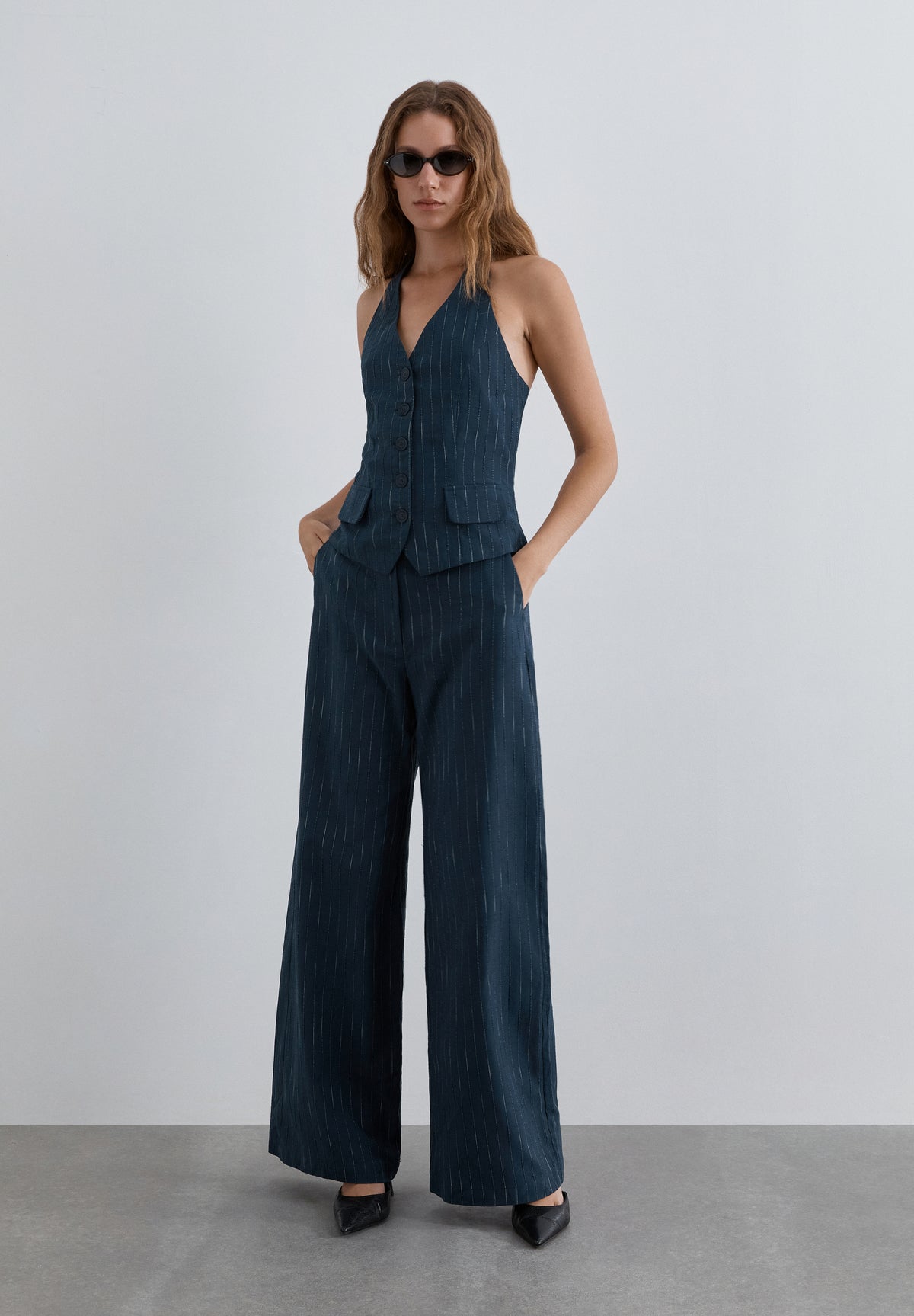 PANTALÓN RAYAS LÚREX