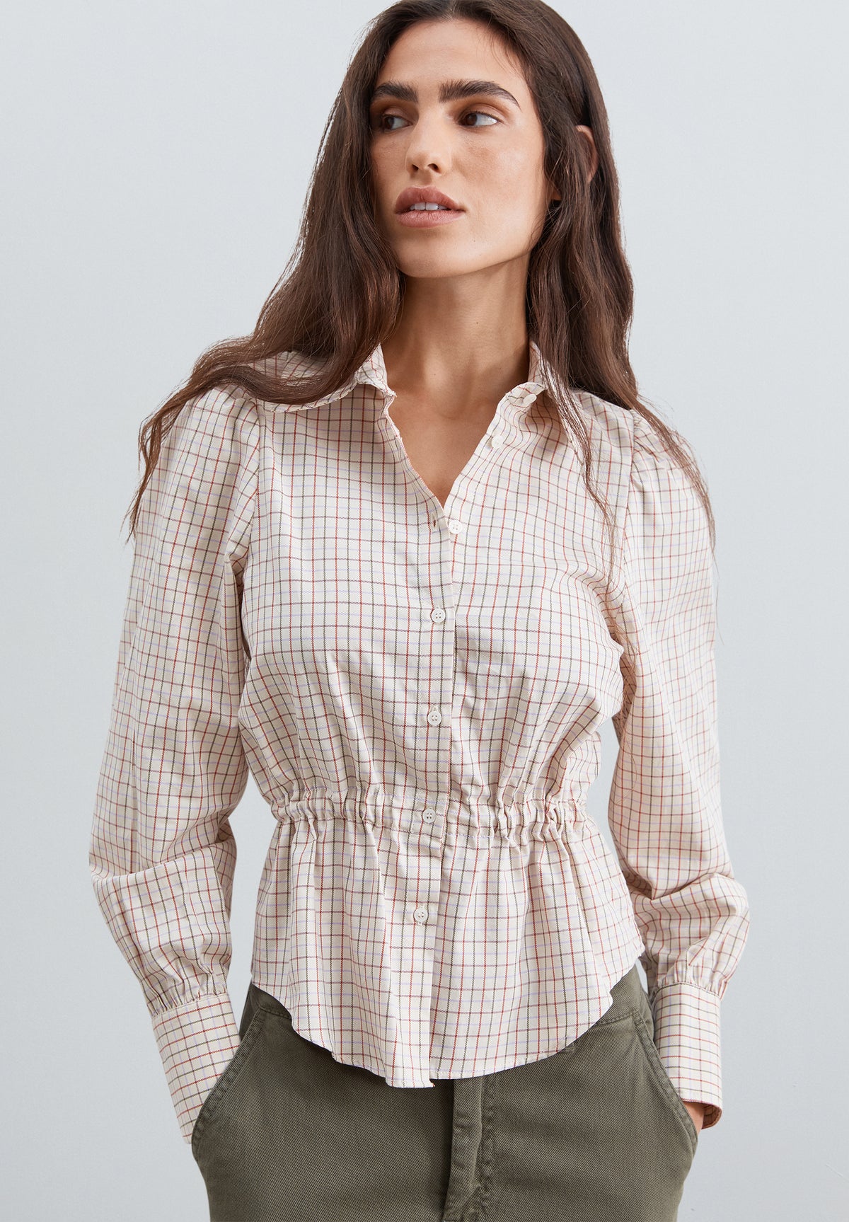 CAMISA CUADROS CON LAZADA