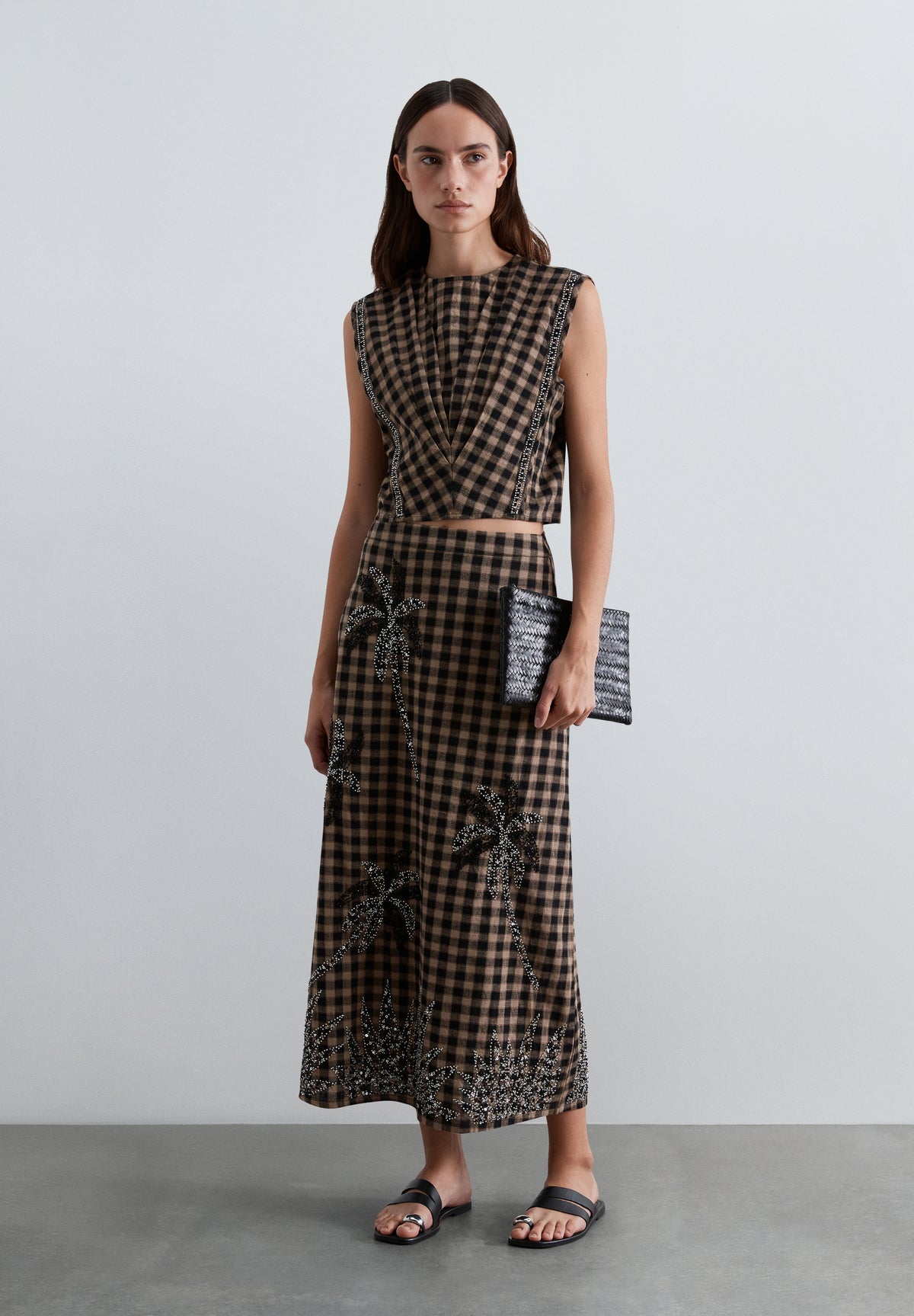 TOP VICHY LENTEJUELAS