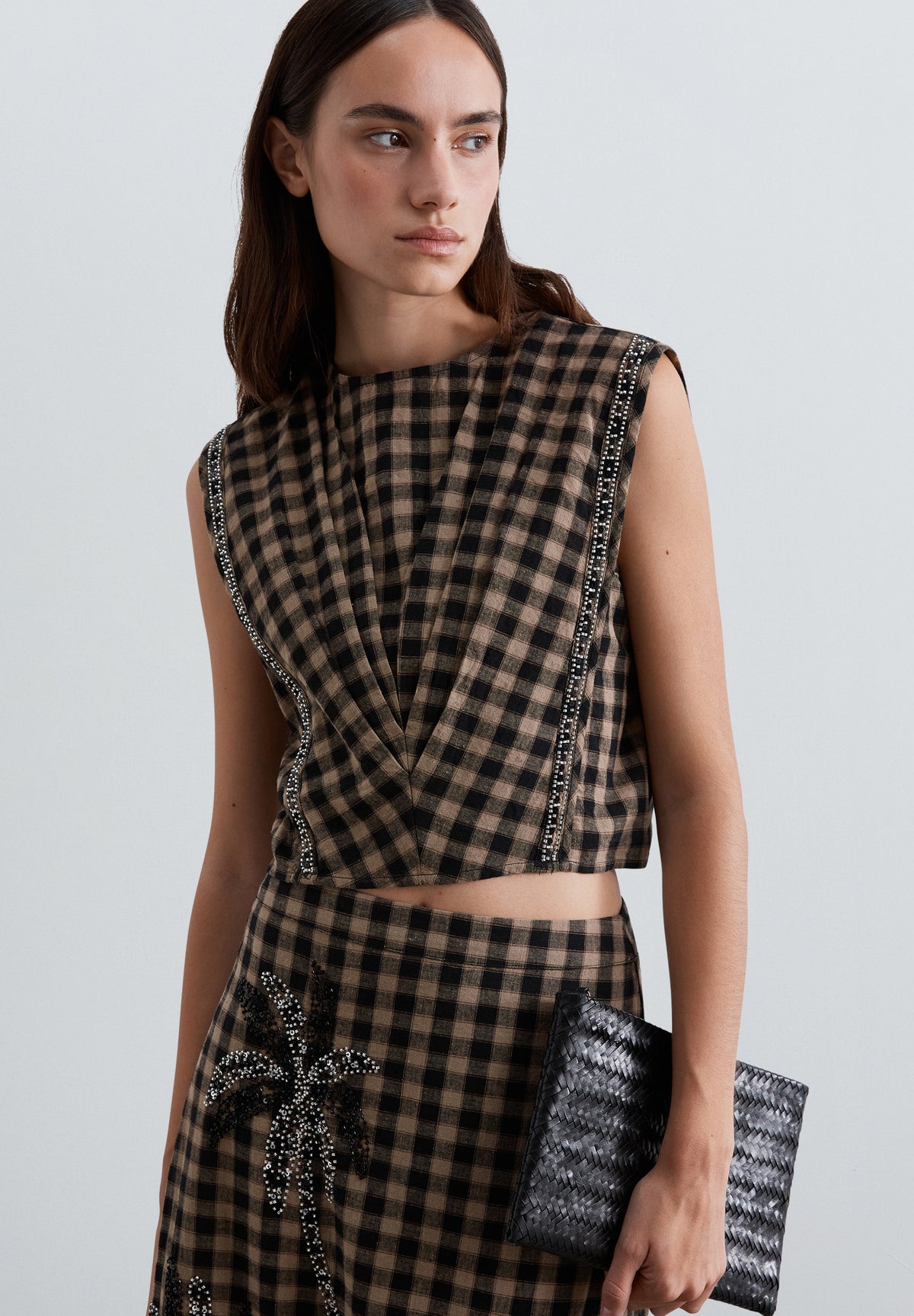 TOP VICHY LENTEJUELAS