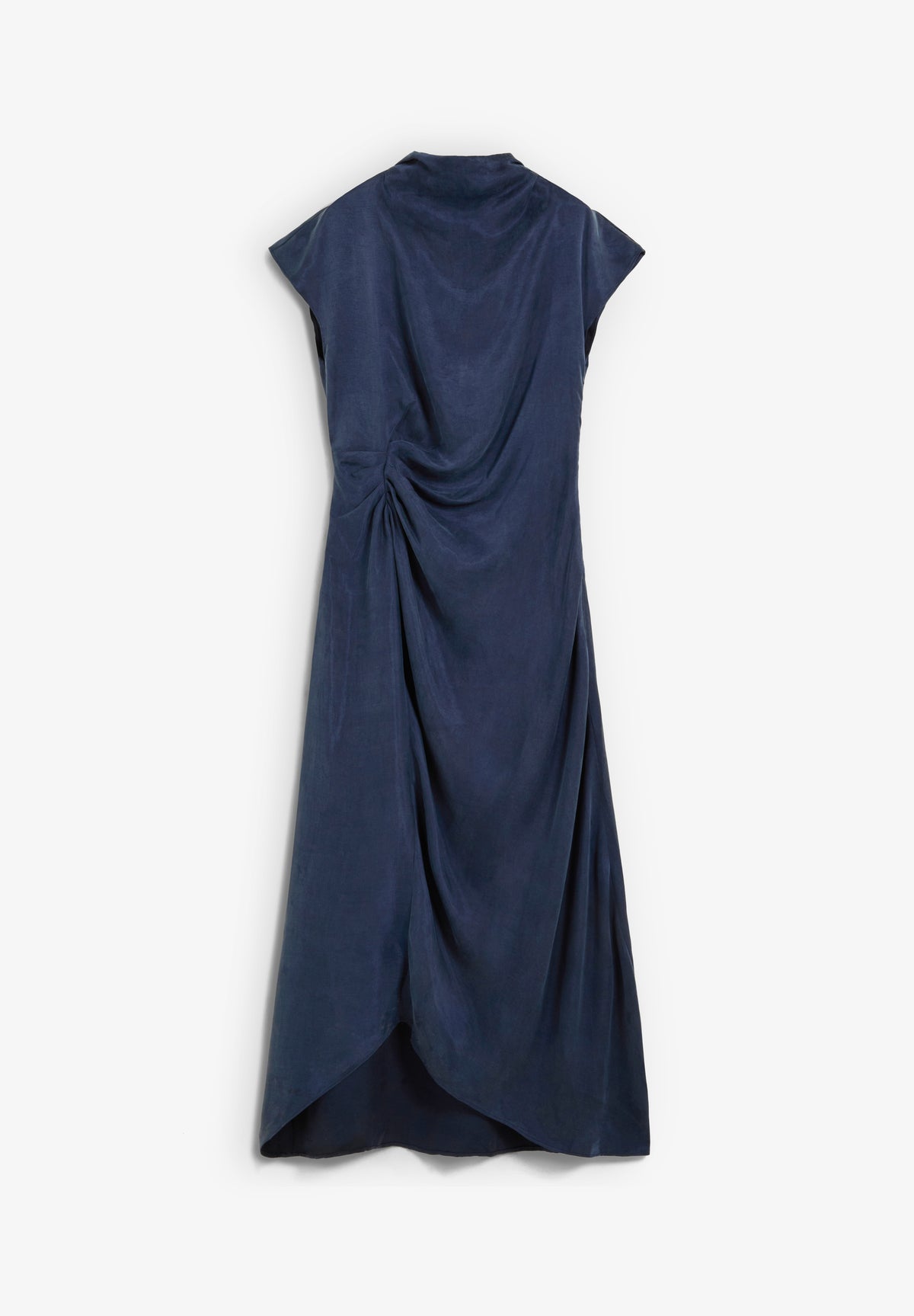 VESTIDO FLUIDO DRAPEADO LATERAL