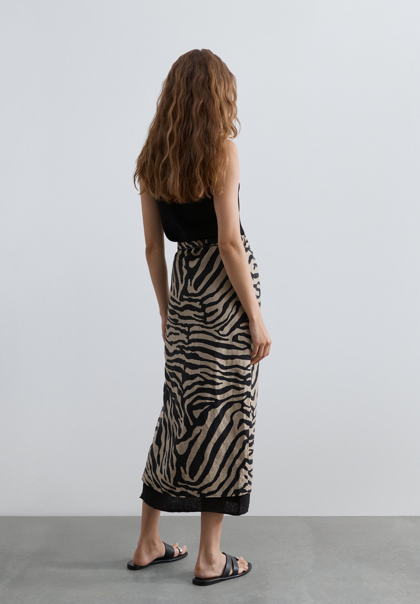 SCZEBRA FRINGES SKIRT