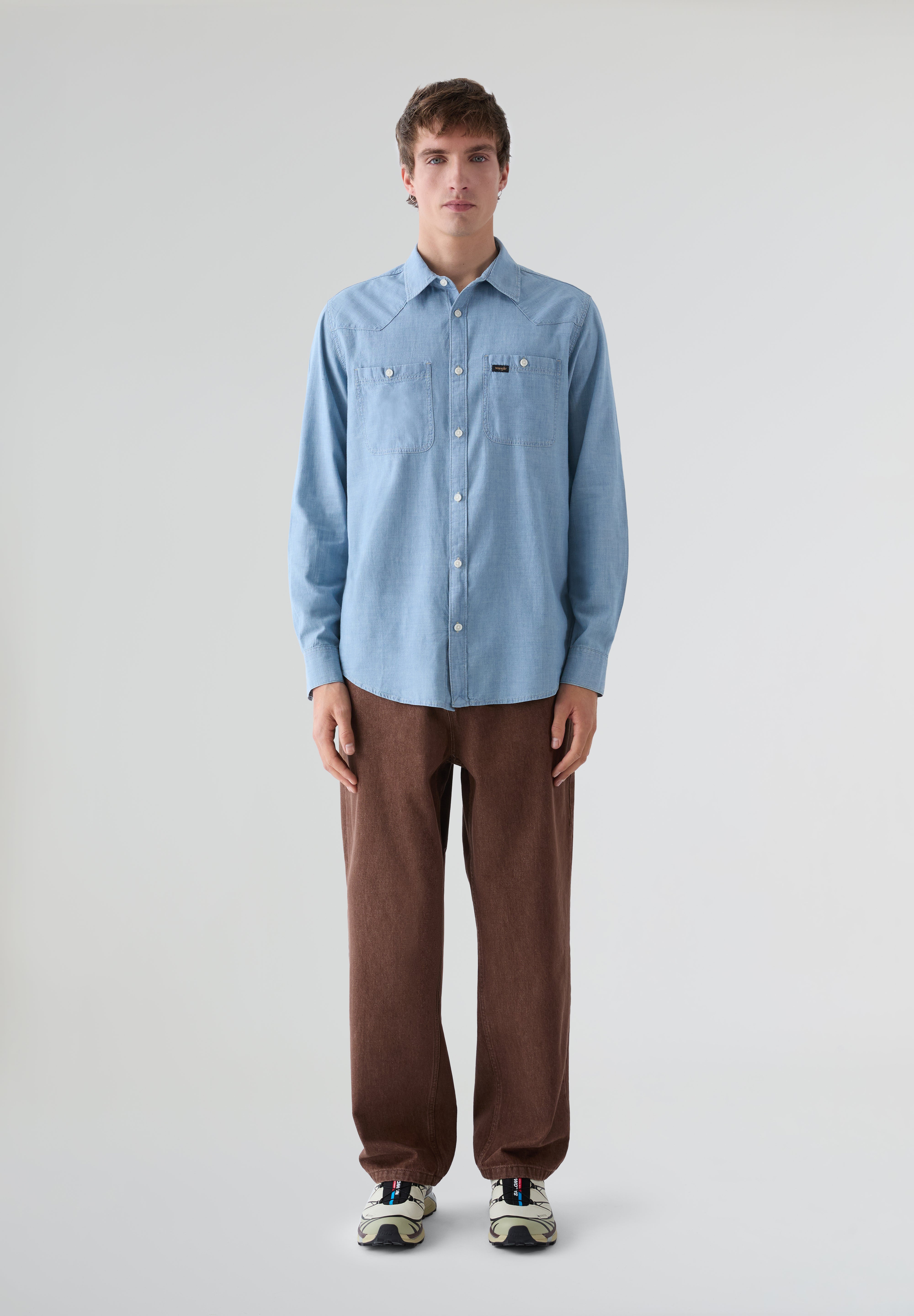 WRANGLER | CAMISA CHAMBRAY INDIGO HOMBRE