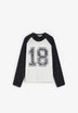CAMISETA ESTAMPADA MANGAS CONTRASTE
