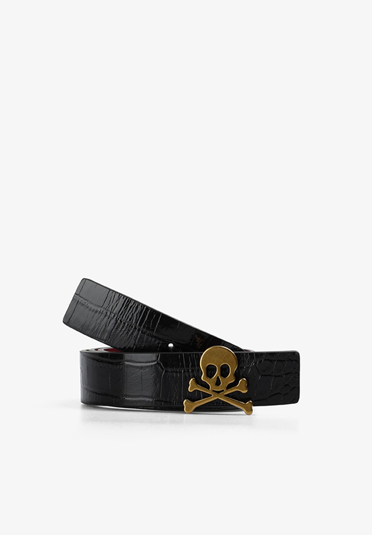 CINTURÓN PIEL REVERSIBLE CALAVERA