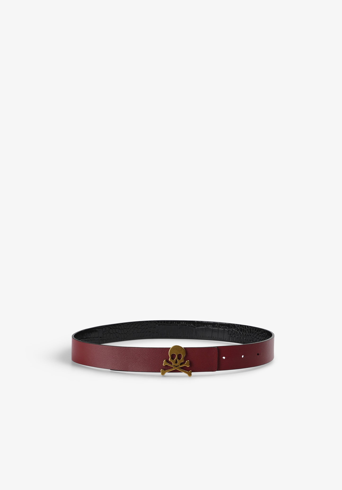 CINTURÓN PIEL REVERSIBLE CALAVERA