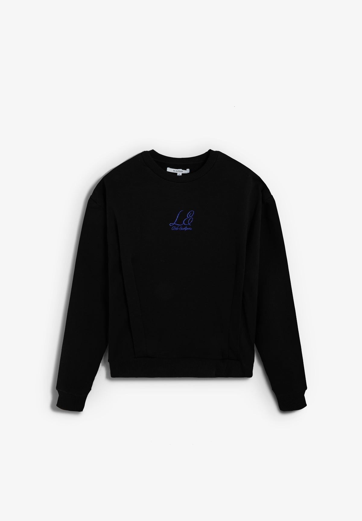 SCSHOULDER PADS EMB SWEATER